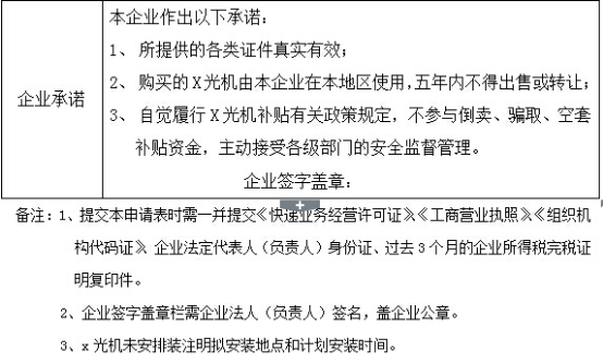 購置快遞安檢機政府補貼申請表